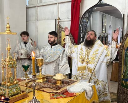 Епископ Славгородский и Каменский Иоасаф совершил Божественную литургию в храме в честь Святого благоверного князя Александра Невского в городе Славгород. 