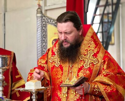 Епископ Славгородский и Каменский Иоасаф совершил Божественную Литургию в храме в честь Святого Благоверного князя Александра Невского в городе Славгород.